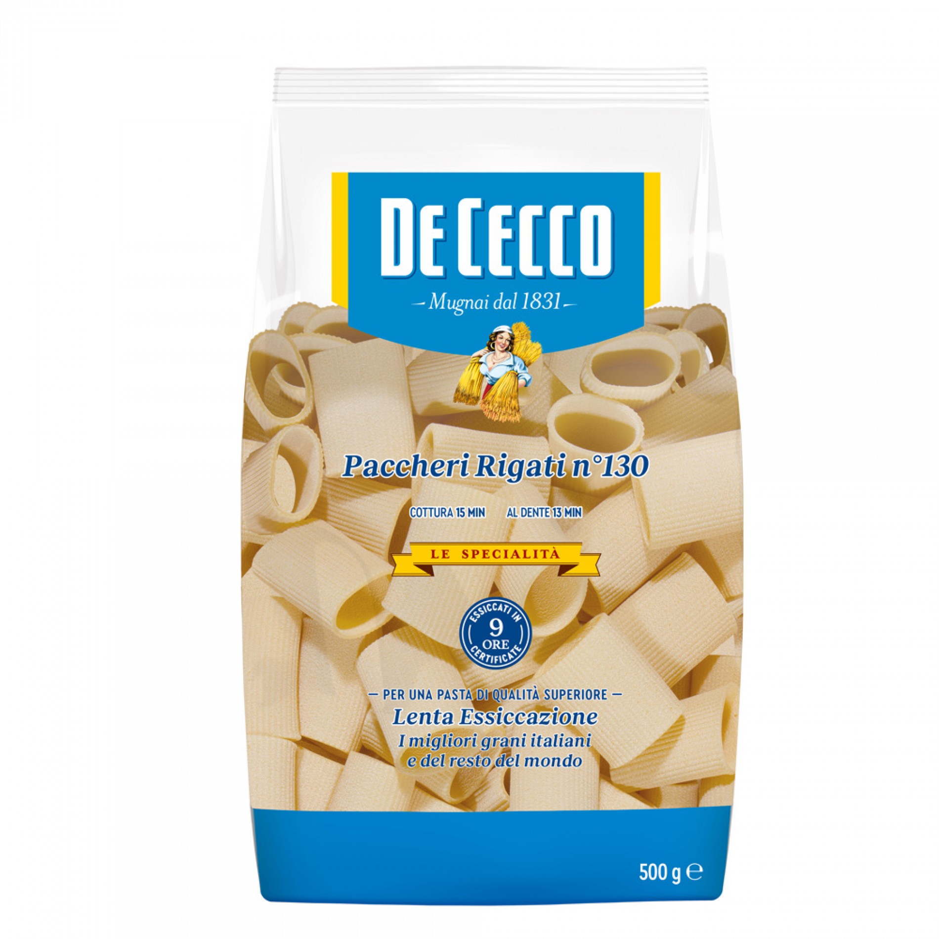 Ζυμαρικά Paccheri Rigati no. 130 De Cecco 500gr